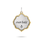 Gold-framed pendant with 'ever held' text on a white background-3