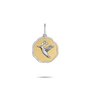 Gold and silver pendant with a bird design on a white background-1