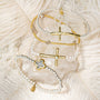 Poetic Cross Pearl Stretch Bracelet-5