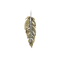 Gold and silver feather pendant with 'Make Your Own Luck' text on a white background-3