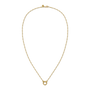 Gold necklace on a white background-1