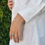 Life in Balance Cross Mini Ball Stretch Bracelet-6