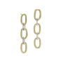 Gold chain-style earrings on a transparent background-1