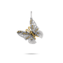 Butterfly-shaped pendant with gold and silver details on a white background-1