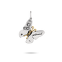 Butterfly-shaped pendant with 'unbound' engraving on a white background-2