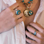 Infinite Sky Turquoise Amulet Medallion-3