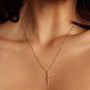 Peacemaker Cross Necklace - Gold Plate - 16"-8