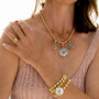 Peacemaker Cross Necklace - Gold Plate - 16"-7