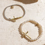 Faith Cross Mini Ball Stretch Bracelet-4