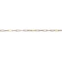 Golden Interval Paper Clip Chain - 18"-3